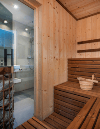 vlastná súkromná sauna v chate