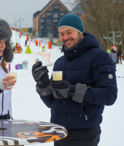 Snack bar right by the slope